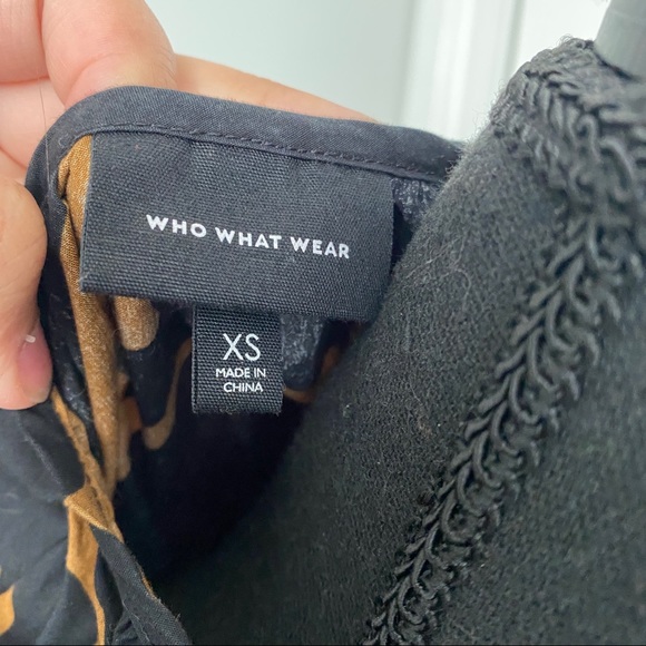 Who What Wear Balloon Sleeve Oversized Pattern Shift Dress - Picture 3 of 4